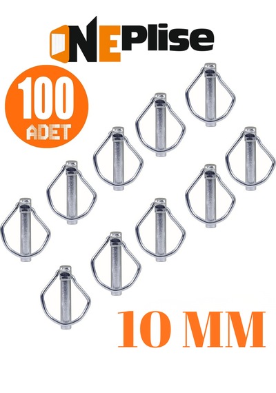 10 Mm Traktör Pimi Yaylı Pim Kaliteli Çelik 100 Adet