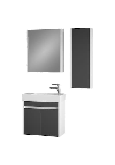 Denko Natalia 60 Cm Mdf Antrasit Gri Banyo Dolabı Takımı + Boy Dolabı Antrasit