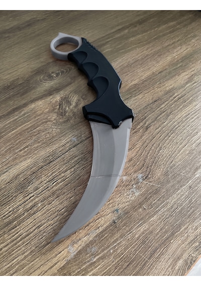 Riva Self 3d Baskı Farklı Renkler Taktiksel Parmak Halkalı Hobi Ve Dekoratif Maket - 16 Cm Gri - Siyah