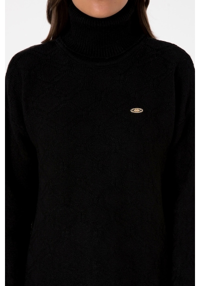 U.S. Polo Assn. Kadın Siyah Boğazlı Kazak 50309658-VR046