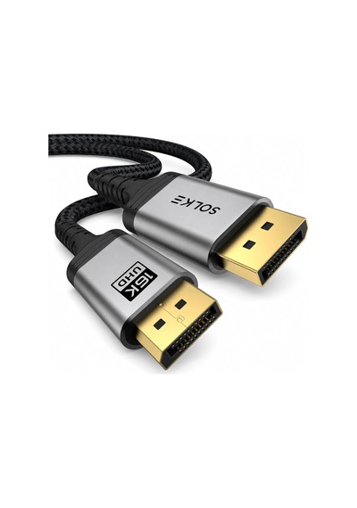 80gbps Displayport 2.1 Kablo 16k 60hz 8k 120hz 4k 240hz Uhbr20 Hdr Dsc 1.2a Örgülü Dp 2.1 Monitör Kablosu 2, 2m, Metre