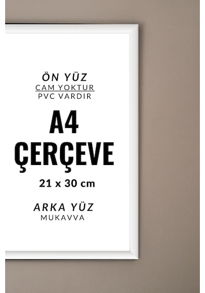 Beyaz-10 Adet A4 Çerçeve Diploma Belge Sertifika Fotoğraf Resim Çerçevesi Pvc 10lu Beyaz