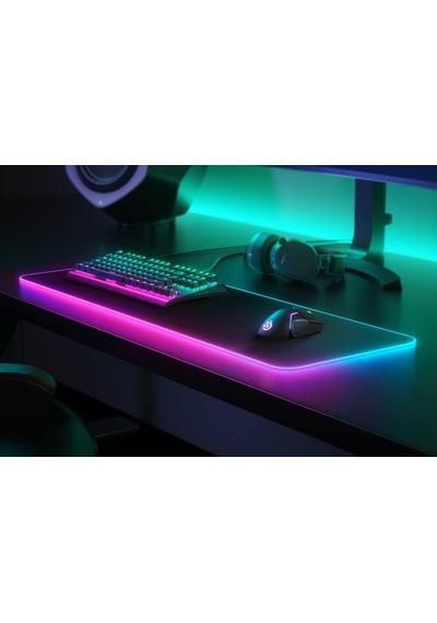 Steelseries Qck Prism Cloth Oyuncu Mouse Pedi, 2 Bölgeli Rgb Aydı