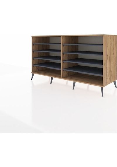 Kronos Konsol 8 Raflı 176x59x99 Çam-çam/antrasit Çam-çam/antrasit