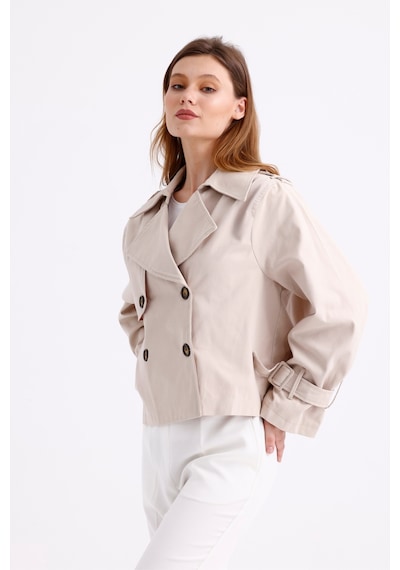Pastelastore %100 Pamuk Gabardin Astarlı Oversize Geniş Kalıp Kadın Crop Kısa Trençkot 1122 Taş Rengi Taş Pastelastore %100 Pamuk Gabardin Astarlı Oversize Geniş Kalıp Kadın Crop Kısa Trençkot 1122 Taş Rengi Taş