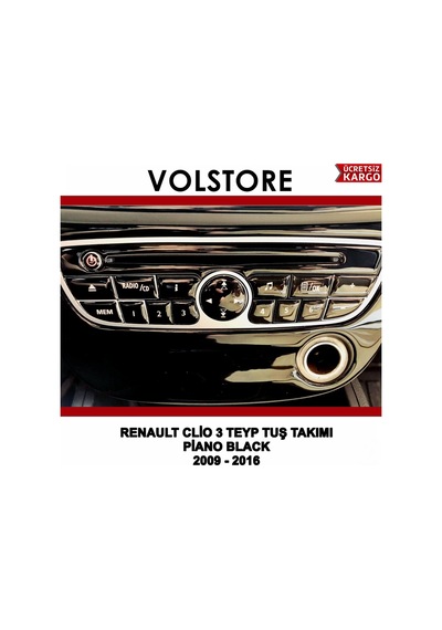 Renault Clio 3 Teyp Tuş Takımı Pianoblack 2009-2016