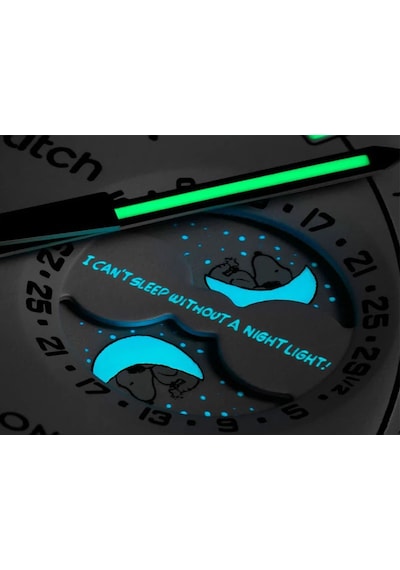 Swatch X Omega Moonphase Snoopy Black Çelik