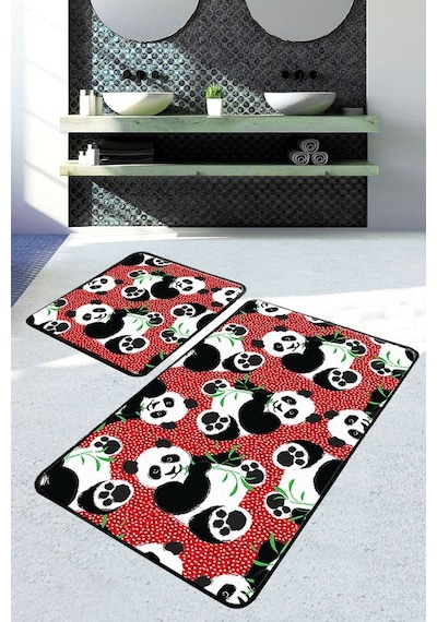 Pandam Esuriit Banyo Halısı Djt 2 Li Set Çok Renkli