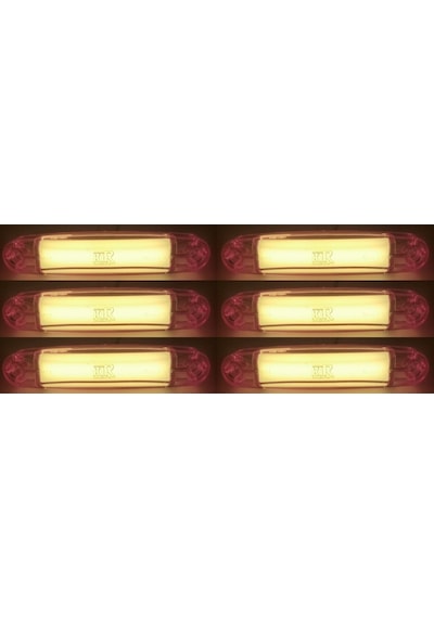 6 Adet Kalın Neon Led Lamba Turuncu 12-24 Volt