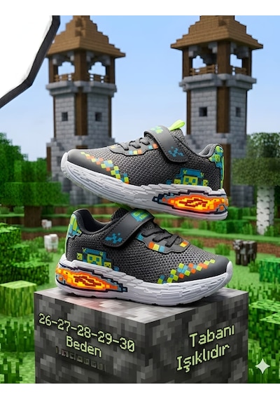 Mcdark Çocuk Spor Sararmaz Eva Taban Craft Sneaker-füme