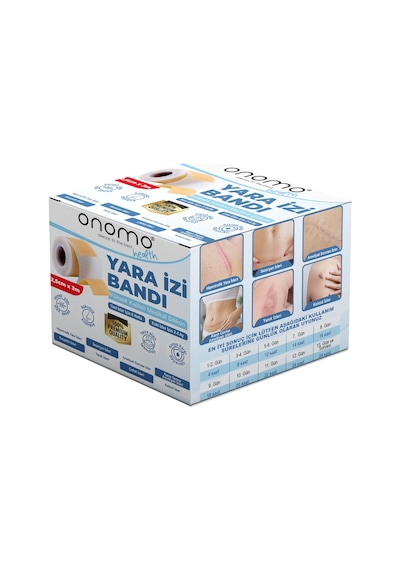 Onomo Health Silikon Yara İzi Bandı Ameliyat İzi Giderici Sezeryan Scar Keloid Yanık 2,5cm X 3m