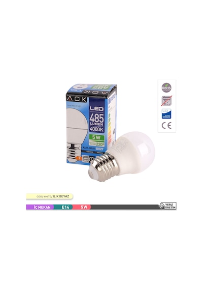 Ack 9w Led Top Ampul 4000k Günışığı 220v 5w E27