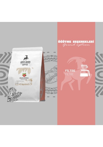 Addis Ababa Coffee - Çilek Aromalı Filtre Kahve - 250 Gr.