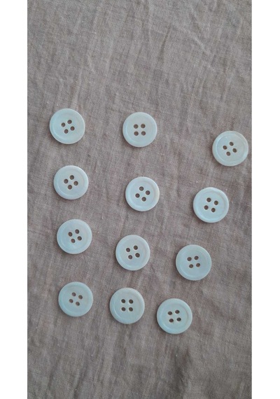 Doğal Trokas Hakiki İnci Midye Kabugu Düğme -13 Mm 12 Adet