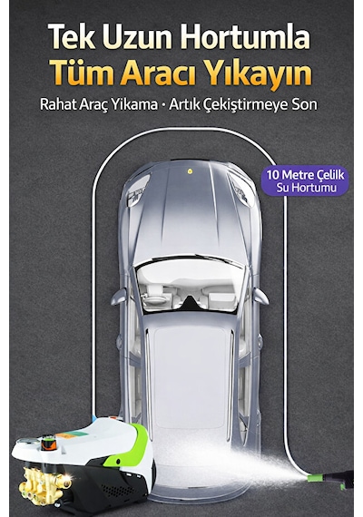 Okaoda Sn003 Güçlü Su Basıncı, 200 Stator Motor, Su Basınç Göstergesi, Kömürsüz İndüksiyon Motoru. 145bar