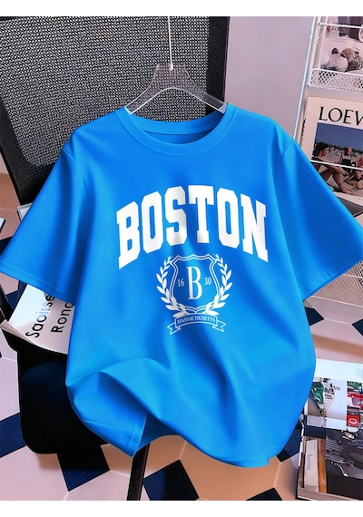 Noıssey Urban Pop Graphic Kadın Tişört Koleksiyonukod 5105 Bebe Mavi