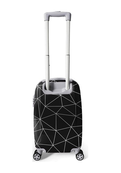 Coral High Renkli Desenli Pc Kabin Boy Valiz 50cm 16806 Siyah - Beyaz