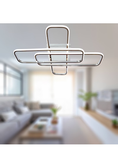 Tt324-kr Tt Ayd. 57 X 17 Krom Kaplama Gün Işığı Led Avize Krom