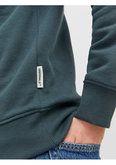 Jack & Jones Jack&jones Sıfır Yaka Koyu Yeşil Erkek Sweatshirt 12242366 001