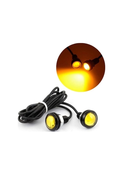 Replax Kartal Göz Turuncu 12v Ayna Altı Led Lamba 22 Mm 2 Li Cob