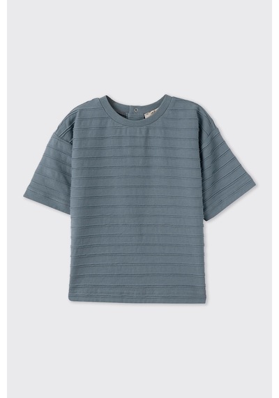 Panço Erkek Çocuk Kısa Kollu T-shirt İndigo