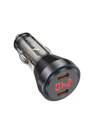 Hoco Nz12c Graceful Pd60w 2 Type-c Girişli Araç Çakmaklı Hızlı Şarj Aleti