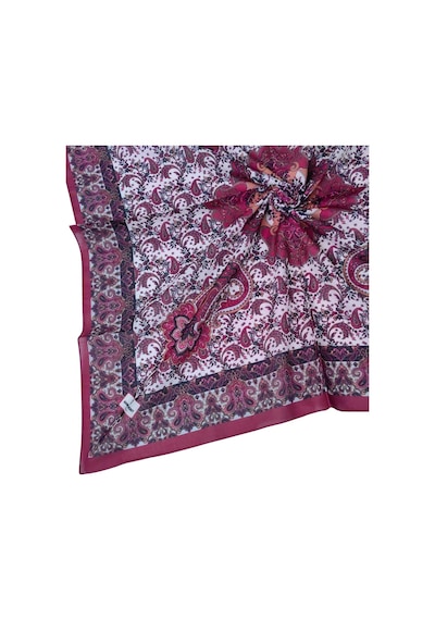 Mim Eşarp Prime Pamuk Etnik Desenli Eşarp 90x90 Cm Mor