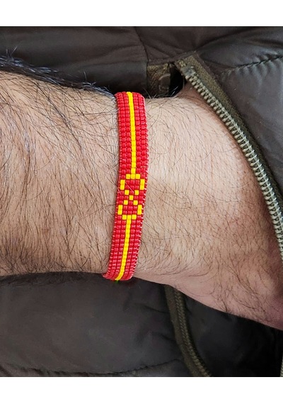 Harmel Jewelry Miyuke Sarı Kırmızı Sonsuzluk Taraftar Bileklik Sarı - Kırmızı