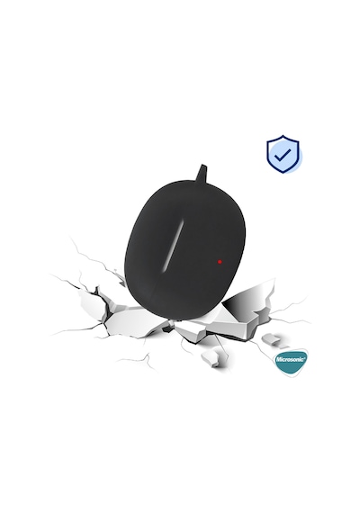 Microsonic Honor Choice Earbuds X5 Kılıf Askılı Mat Silikon Siyah