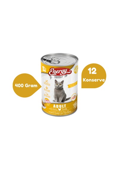 Energy Tavuklu Konserve Yetişkin Kedi Maması 12 x 400 G