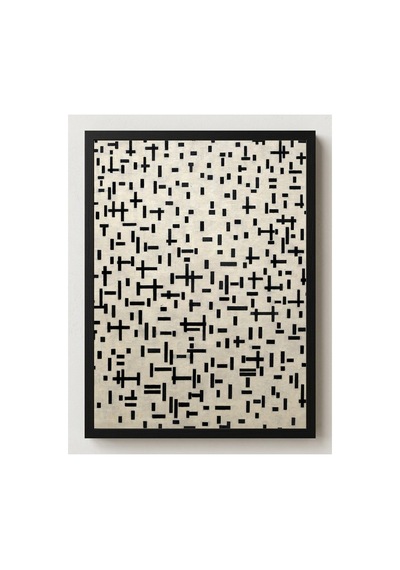 Mondrian Çizgide Kompozisyon Çerçevesiz Poster 30x42 Cm A3 Tablo Modern Sanat Duvar Dekoru