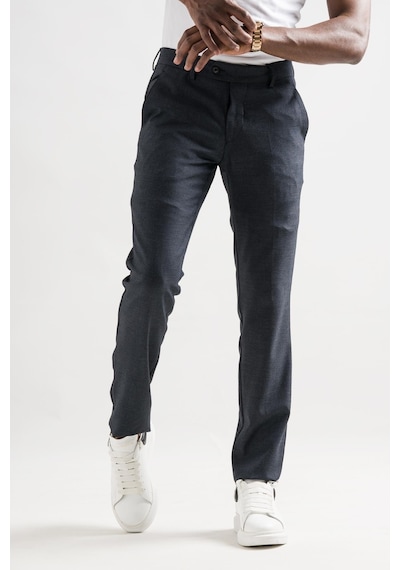 Ecer Slimfit Bitik Kareli Boru Paça Kışlık Erkek Kumaş Pantolon 001