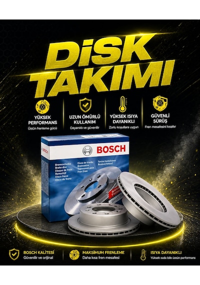 Bosch Volkswagen Scirocco Arka Fren Disk Takımı 2009-2017