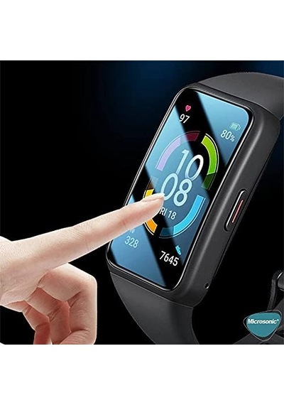 Honor Band 9 İçin Kılıf 360 Full Round Soft Silicone Şeffaf Honor Band 9 İle Uyumlu Kılıf - Şeffaf