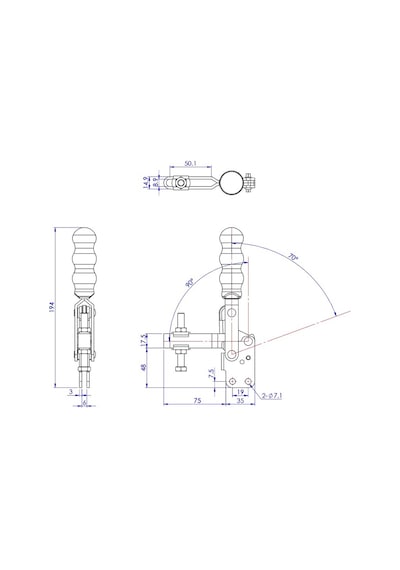 Goodhand Gh-12501-b Geçişli Kelepçe 250 Kg Kapasiteli Kelepçe -