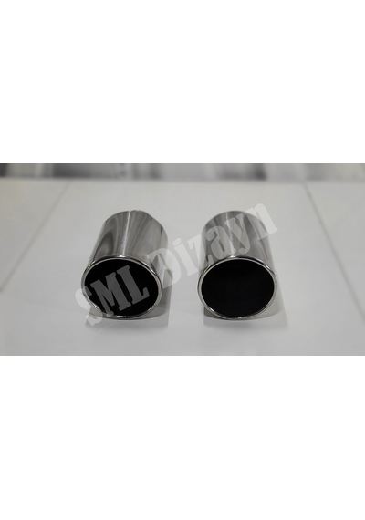 120lik Tekli Düz Egzoz Ucu. 120mm Krom Egsoz Başlığı Egzos Ucu-uç