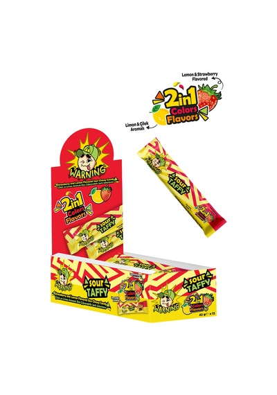 Warnıng Sour Taffy Limon Çilek 12'li