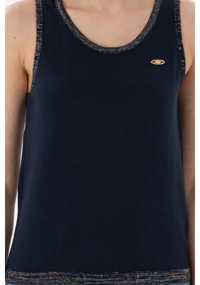 U.S. Polo Assn. Kadın Lacivert Bisiklet Yaka Triko Tişört 50306480-VR033