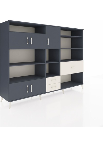 Hyperion Dolap 13 Raflı 3 Çekmeceli 5 Kapaklı 220x44x163 Antrasit Antrasit-antrasit/aytaşı Hyperion Dolap 13 Raflı 3 Çekmeceli 5 Kapaklı 220x44x163 Antrasit Antrasit-antrasit/aytaşı