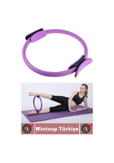 Dayanıklı Fitness Aerobik Bacak Kol Kalça Karın Kas Şekillendiren Güçlendiren Esnek Pilates Çemberi