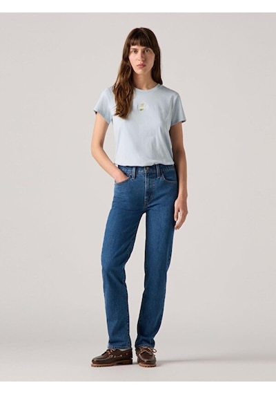 Levi's 724 High Rise Straight Kadın Jean Pantolon - Mosey Mid Stone-14273 Indigo