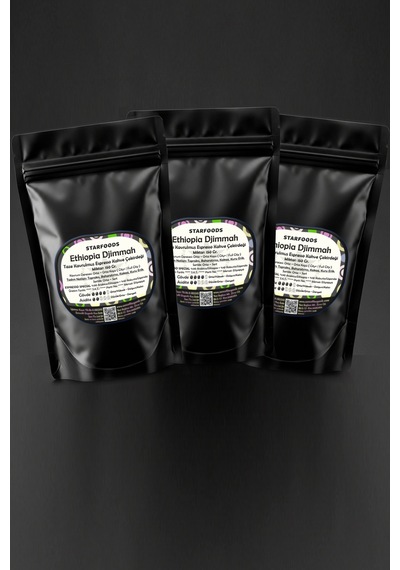 3 Paket Ethiopia Djimmah Espresso Çekirdek Kahve Taze Kavrulmuş Nitelikli Özel Kahve 450 Gr. Espresso Kahve Çekirdeği