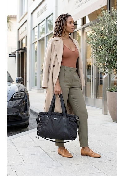Ful - Yoga - Pilates Siyah Gündelik Laptop Omuz Tote Mat Çantası