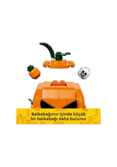 LEGO® Bal Kabağı Kamyoneti 40822 – 8 Yaş ve Üzeri Çocuklar için Cadılar Bayramı Temalı El Sanatları Oyuncak Yapım Seti (194 Parça)