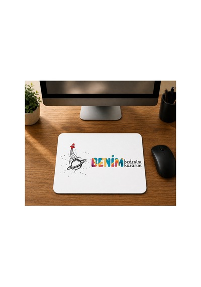 Gezegen Ve Uzay Mekiği Baskılı Mousepad Bilgisayar Altlığı