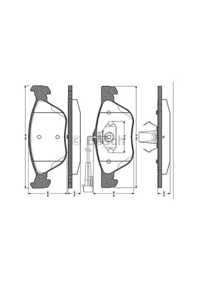 BOSCH 986494004 Fren Balatası Ön Fişli Bravo I 95- Coupe 93- / 145 94- 156 97- Spıder 98- Gtv 98-