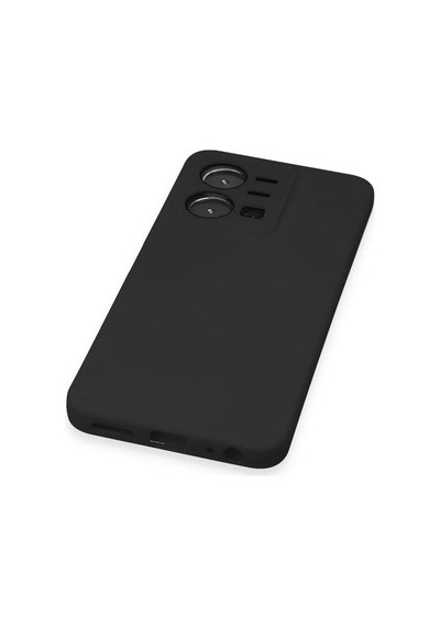 Cosmotex Newface Vivo Y35 Kılıf Nano İçi Kadife Silikon - Siyah Sıyah