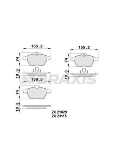 Braxis Aa0064 Ön Fren Balatası Vectra B X20xev 1605036