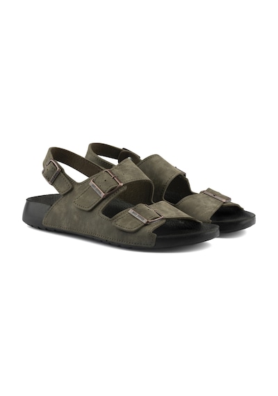 Roy Jones Barcelona Urban Sandals Rahat Yumuşak Tabanlı Erkek Sandalet Haki