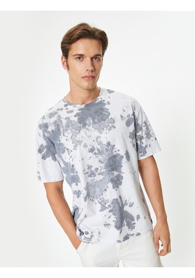 Koton Oversize Tişört Batik Desenli Kısa Kollu Bisiklet Yaka Pamuklu Gri Desenli 4sam10331hk Gri Koton Oversize Tişört Batik Desenli Kısa Kollu Bisiklet Yaka Pamuklu Gri Desenli 4sam10331hk Gri